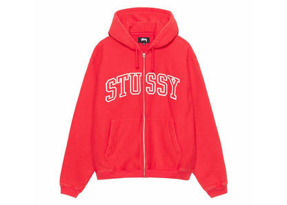 Stussy Outline Zip Hoodie Red