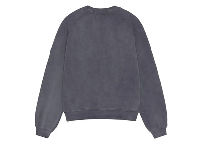 Stussy Overlock Varsity Raglan Crew Washed Black