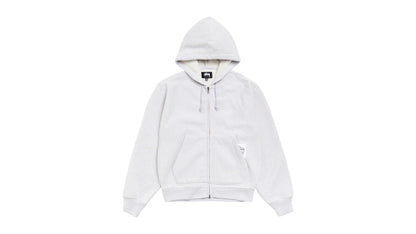 Stussy Patch Zip Knit Hoodie Ash Heather