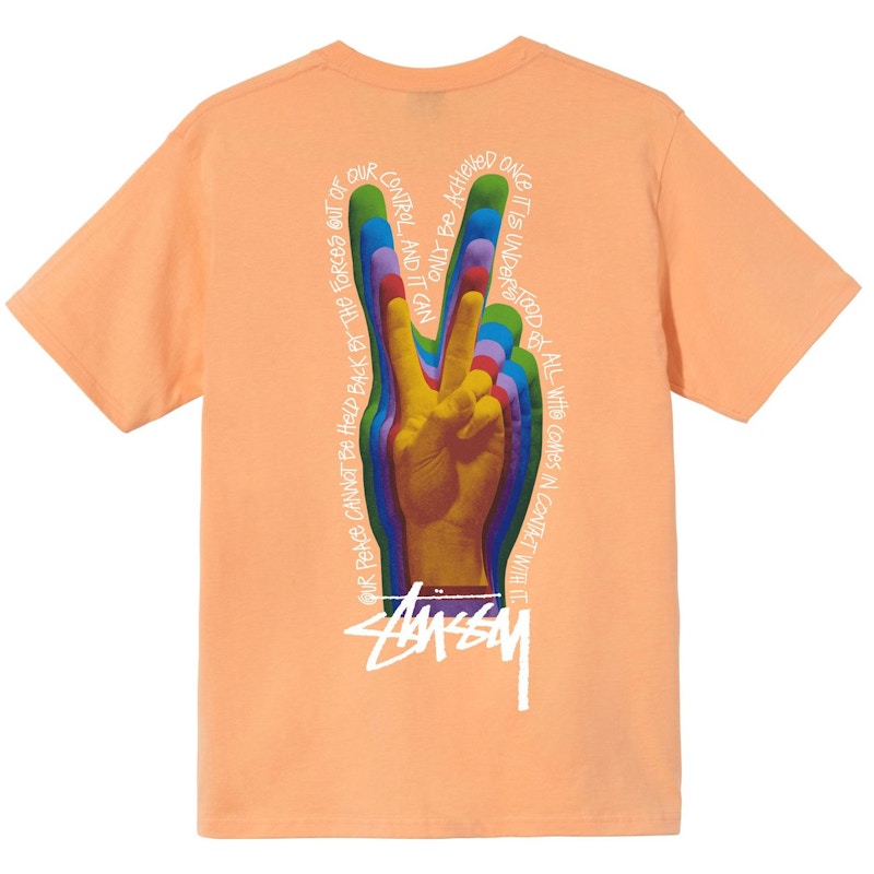 Stussy Peace Sign T-shirt Peach
