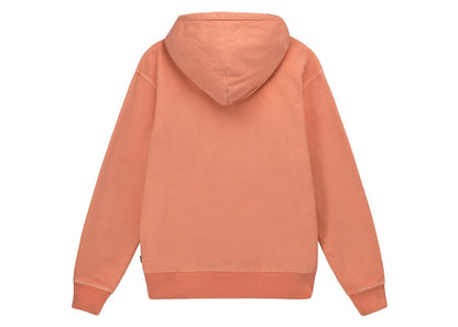 Stussy Pigment Dyed Fleece Hoodie Coral