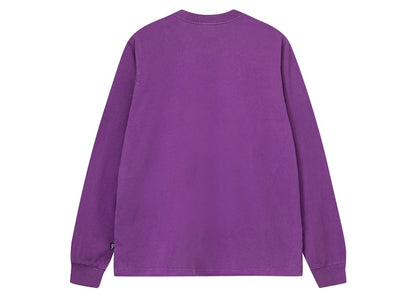 Stussy Pigment Dyed Long-Sleeve Crew Top Purple