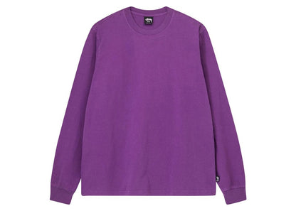 Stussy Pigment Dyed Long-Sleeve Crew Top Purple