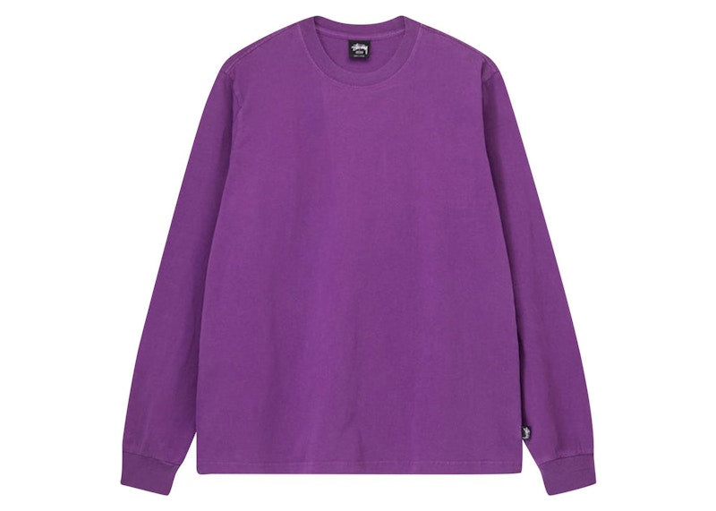 Stussy Pigment Dyed Long-Sleeve Crew Top Purple