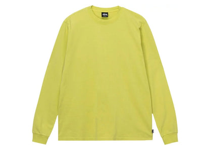 Stussy Pigment Dyed Long-Sleeve Crew Top Yellow