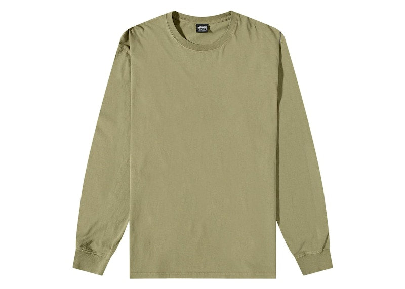 Stussy Pigment Dyed Ls Crew Olive
