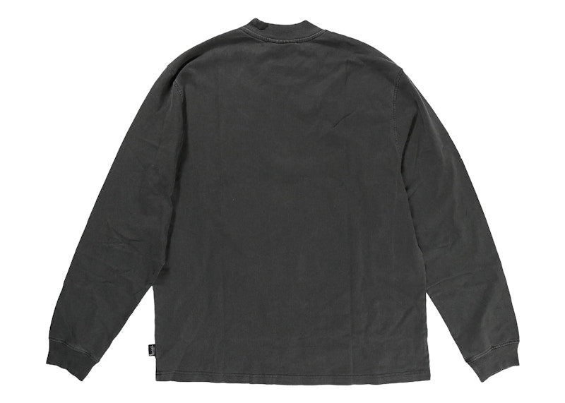 Stussy Pigment Dyed Mock Neck Washed Black
