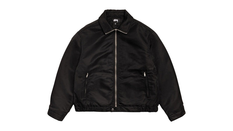 Stussy Pile Lined Zip Jacket Black