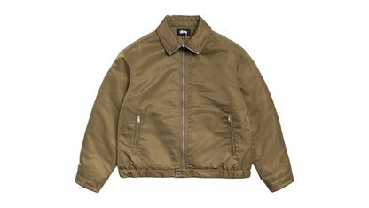 Stussy Pile Lined Zip Jacket Olive
