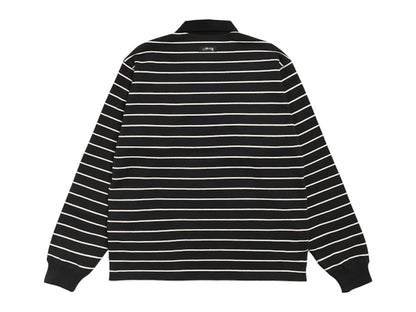Stussy Pin Striped Rugby Black