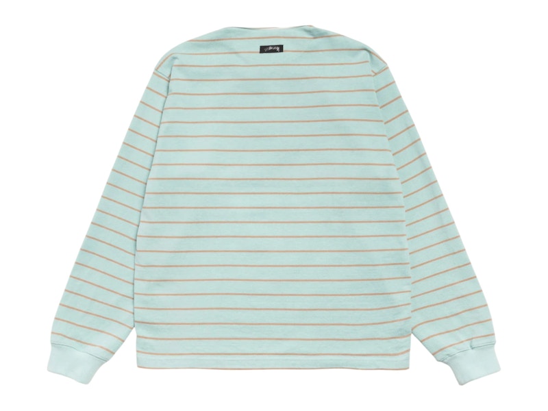 Stussy Pin Striped Rugby Blue