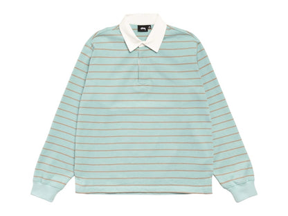 Stussy Pin Striped Rugby Blue