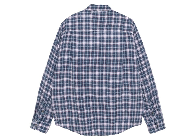 Stussy Plaid Matthew Printed Shirt Navy