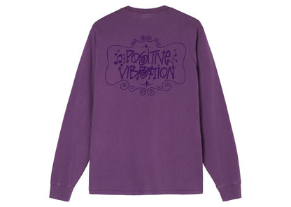 Stussy Positive Vibration Pigment Dyed L/S T-shirt Purple