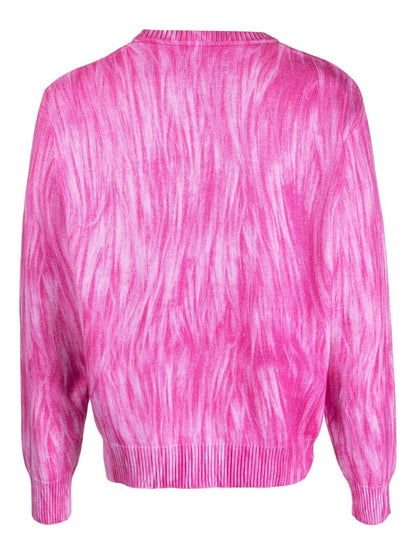 Stussy Printed Fur Sweater Pink