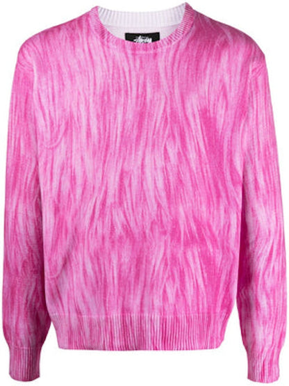 Stussy Printed Fur Sweater Pink