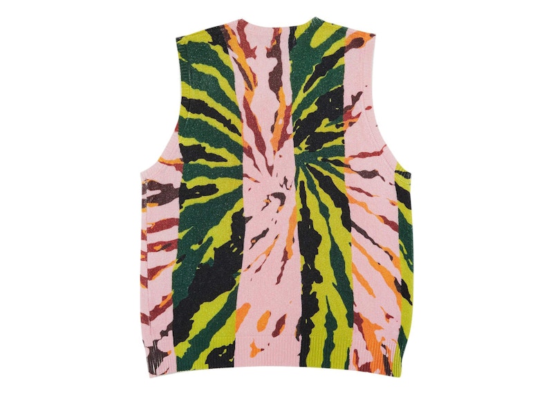 Stussy Printed Sweater Vest Pink