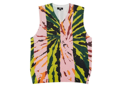 Stussy Printed Sweater Vest Pink