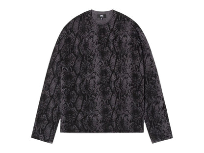 Stussy Python Knit Crew Charcoal