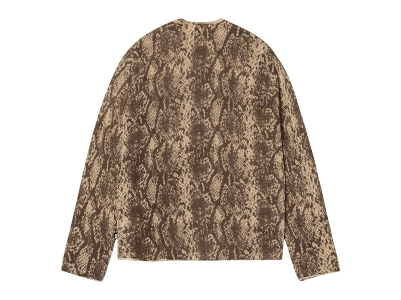 Stussy Python Knit Crew Khaki