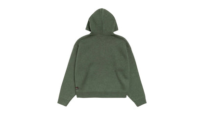 Stussy Quarter Zip Knit Hoodie Green