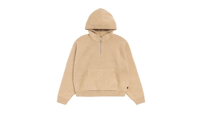 Stussy Quarter Zip Knit Hoodie Tan