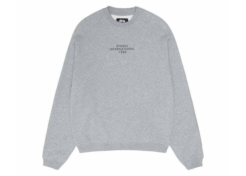Stussy Raglan Sleeve Crew Grey Heather