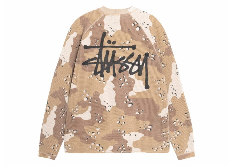 Stussy Raglan Thermal L/S Crew Desert Camo
