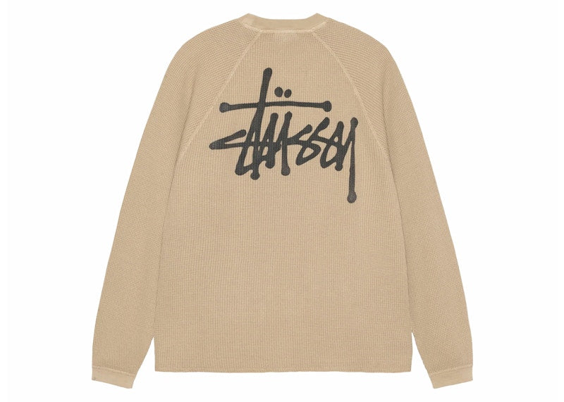 Stussy Raglan Thermal L/S Crew Sand