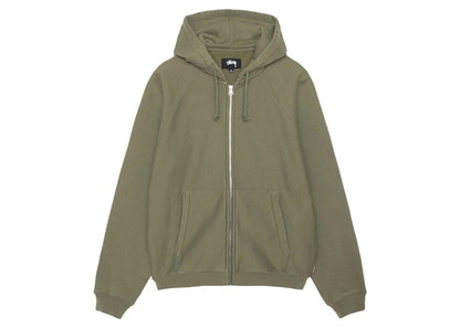 Stussy Raglan Zip Hoodie Olive