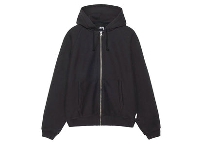 Stussy Raglan Zip Hoodie Washed Black