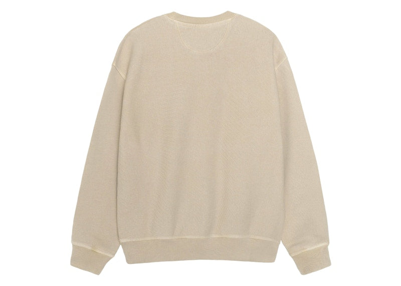 Stussy Rasta Lion Pigment Dyed Crew Khaki