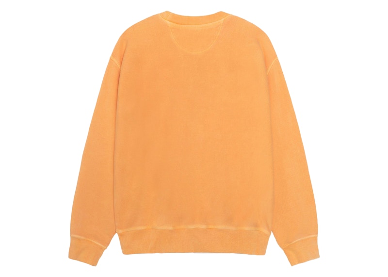 Stussy Rasta Lion Pigment Dyed Crew Orange