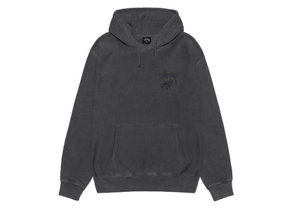 Stussy Rasta Lion Pigment Dyed Hoodie Black