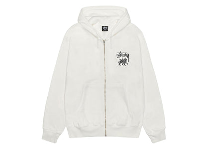 Stussy Rasta Lion Zip Pigment Dyed Hoodie Natural