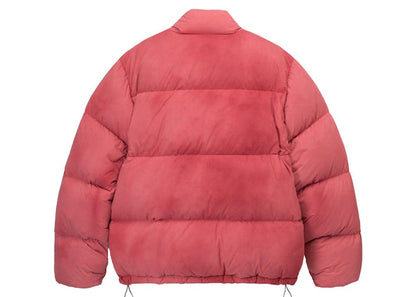 Stussy Recycled Nylon Down Puffer Jacket Faded Red