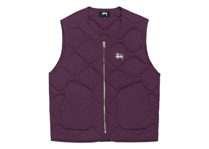 Stussy Recycled Nylon Liner Vest Plum