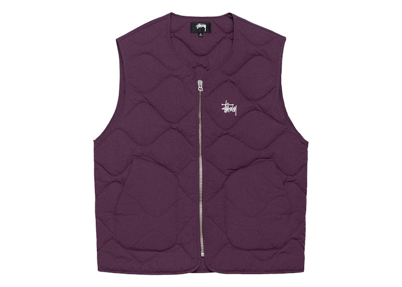 Stussy Recycled Nylon Liner Vest Plum
