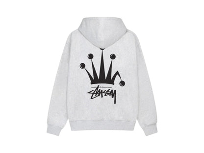 Stussy Regal Crown Zip Hoodie Ash Heather