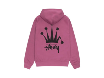 Stussy Regal Crown Zip Hoodie Berry