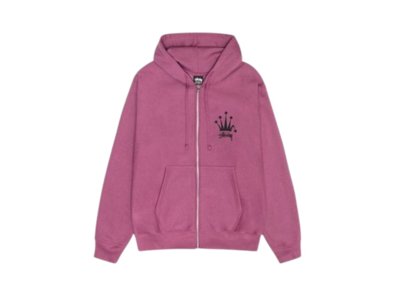 Stussy Regal Crown Zip Hoodie Berry