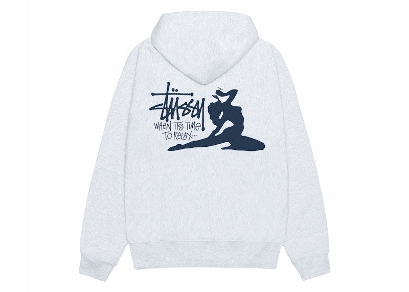 Stussy Relax Hoodie Ash Heather