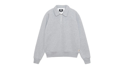 Stussy Relaxed Half Zip Grey Heather
