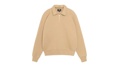 Stussy Relaxed Half Zip Khaki