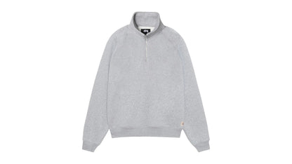 Stussy Relaxed Half Zip Sweatshirt Grey Heather