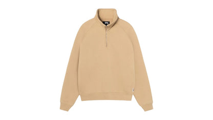 Stussy Relaxed Half Zip Sweatshirt Khaki