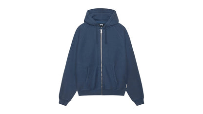 Stussy Relaxed Zip Hoodie Navy
