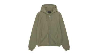 Stussy Relaxed Zip Hoodie Olive