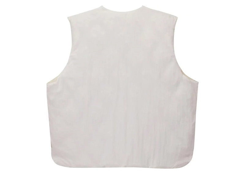 Stussy Reversible Quilted Vest Cream