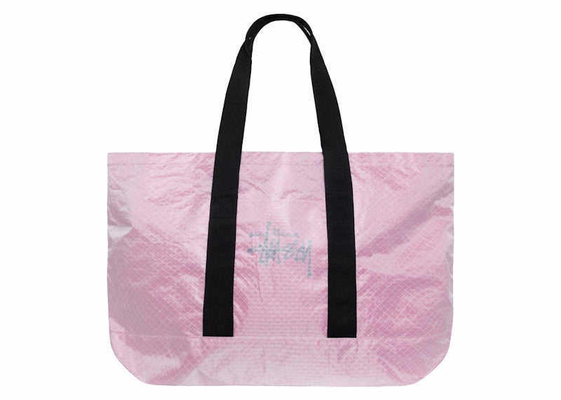 Stussy Ripstop Overlay Extra Large Tote Bag Hot Pink